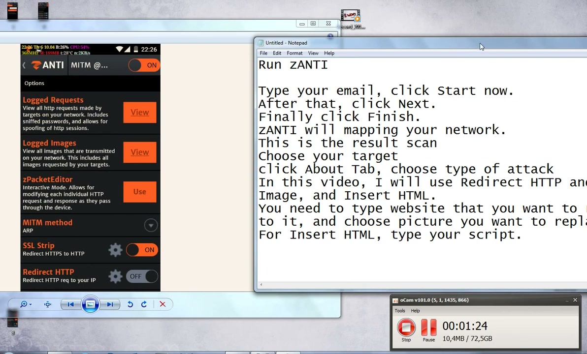 Running ZANTI and Configuring Options