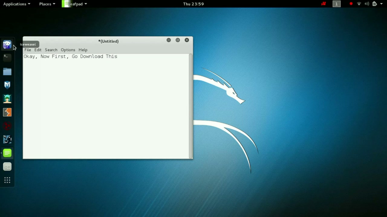 Open Iceweasel Browser