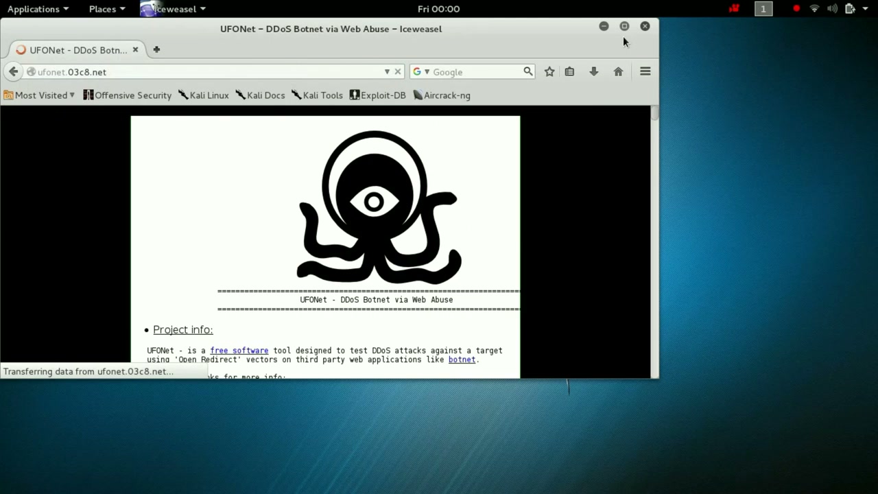 Open UFONet Webpage