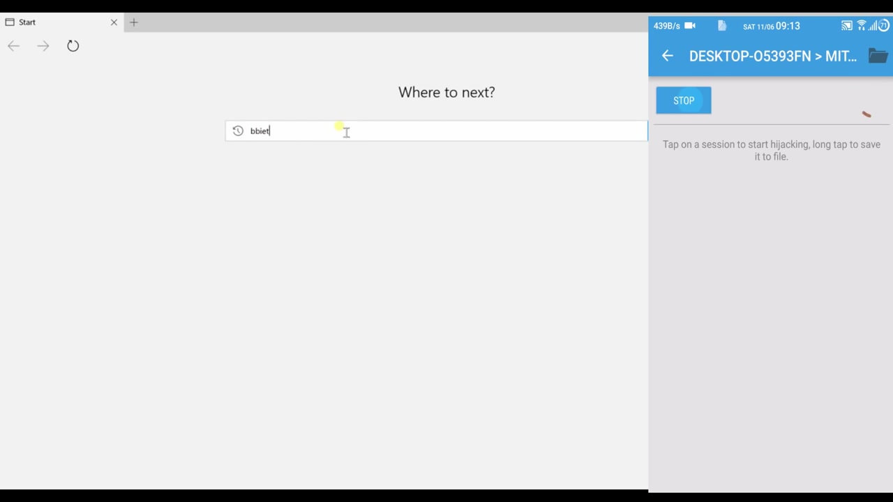 Start Session Hijacking