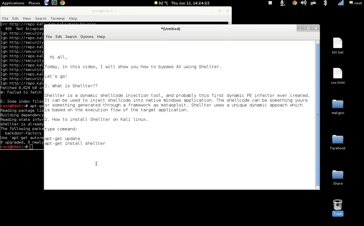 Install Shellter on Kali Linux