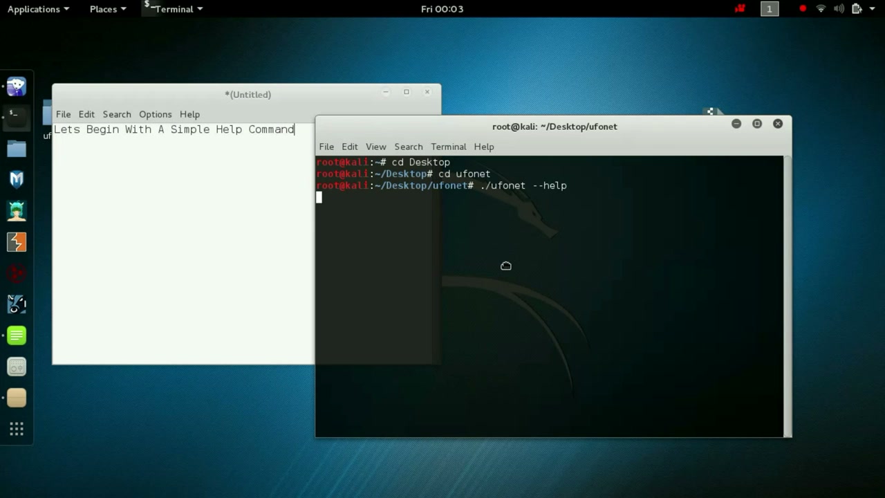 Run Help Command in Terminal